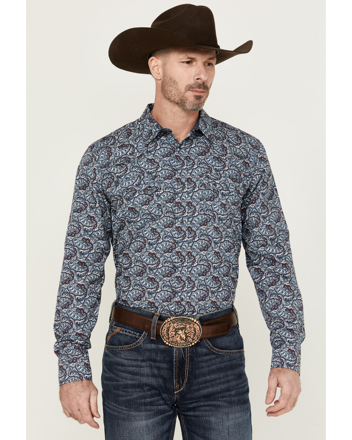 Men's Refresh Paisley Print Long Sleeve Snap Western Shirt | Cody James Clothing|Sale