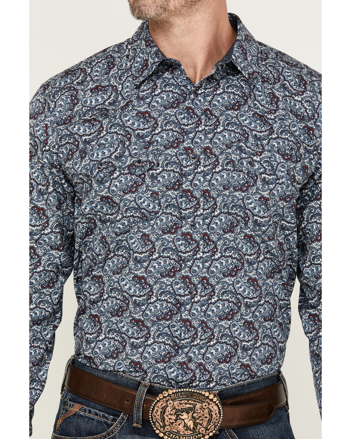 Men's Refresh Paisley Print Long Sleeve Snap Western Shirt | Cody James Clothing|Sale