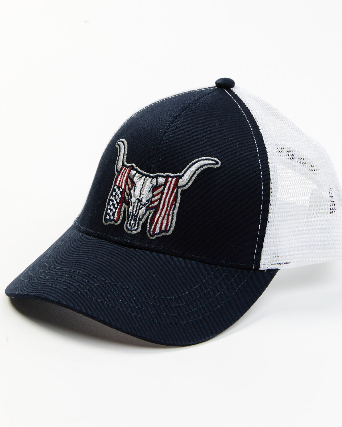 Men's Long Horn Skull Flag Embroidered Ball Cap | Cody James Hats|Accessories|Sale