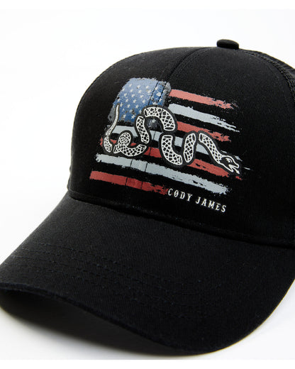 Men's Distressed Snake Flag Ball Cap | Cody James Hats|Accessories|Sale