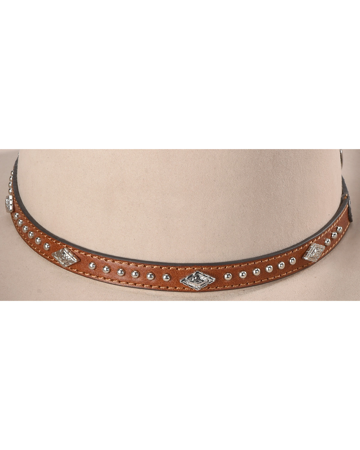 Silver Studs with Diamond Conchos Hat Band | Cody James Hats|Accessories
