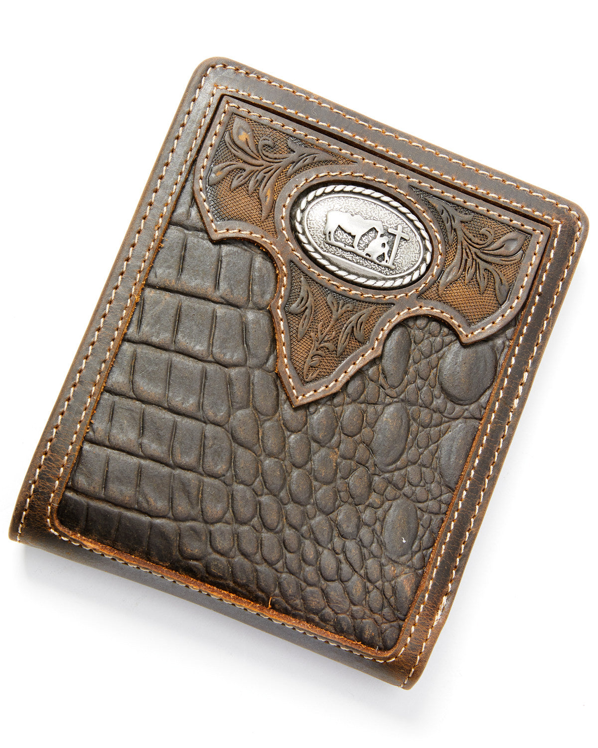 Men's Croc Embossed Bifold Wallet | Cody James Accessories