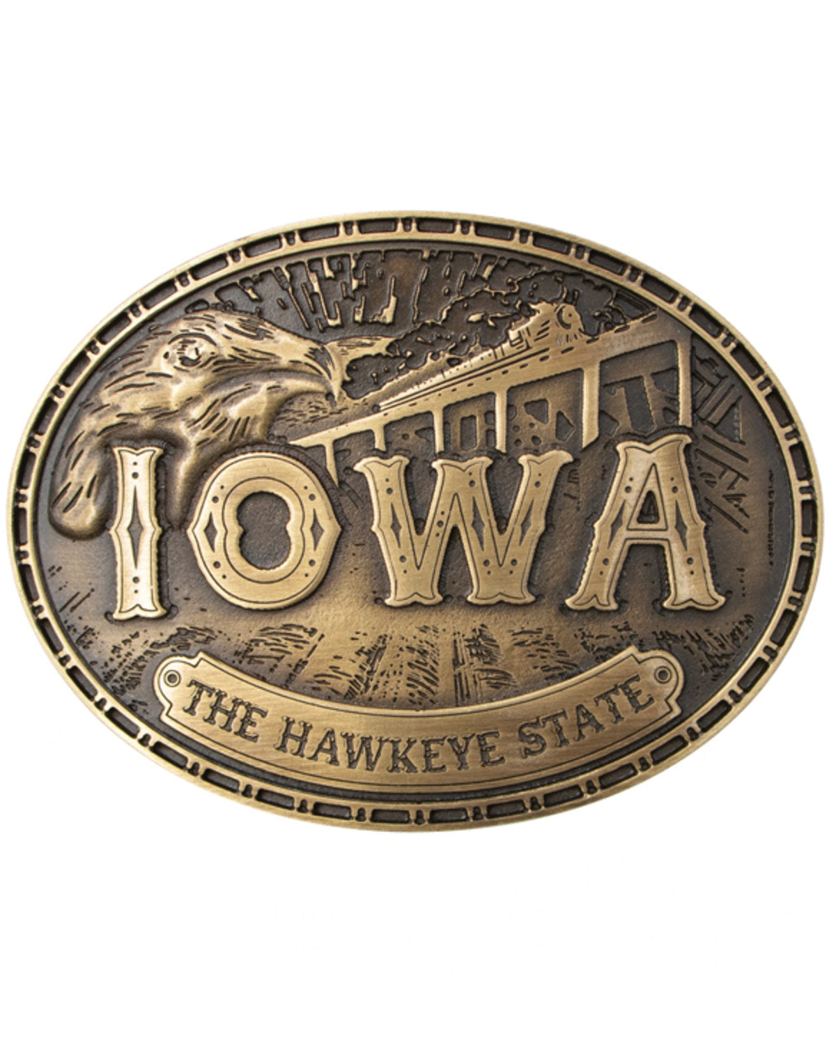 Iowa Heritage Oval Buckle | Cody James Accessories