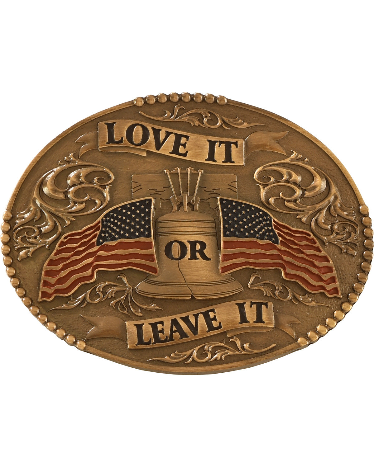Men's Love It or Leave It with American Flag Belt Buckle | Cody James Accessories
