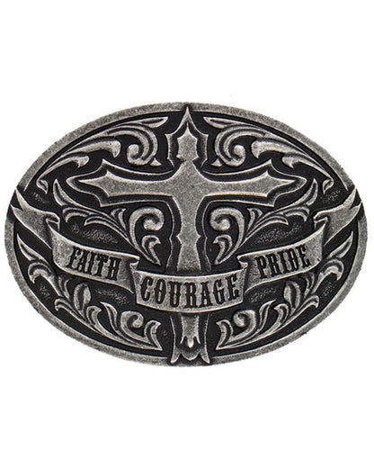 Men's Cross Faith Courage Pride Buckle | Cody James Accessories