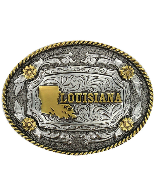 Men's Antiqued Oval Louisiana Belt Buckle | Cody James Accessories