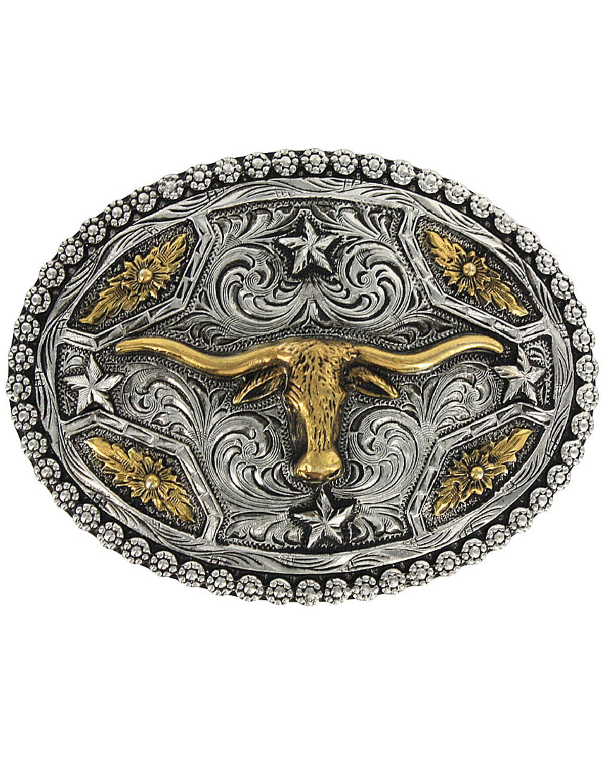 Men's Oval Longhorn Belt Buckle | Cody James Accessories