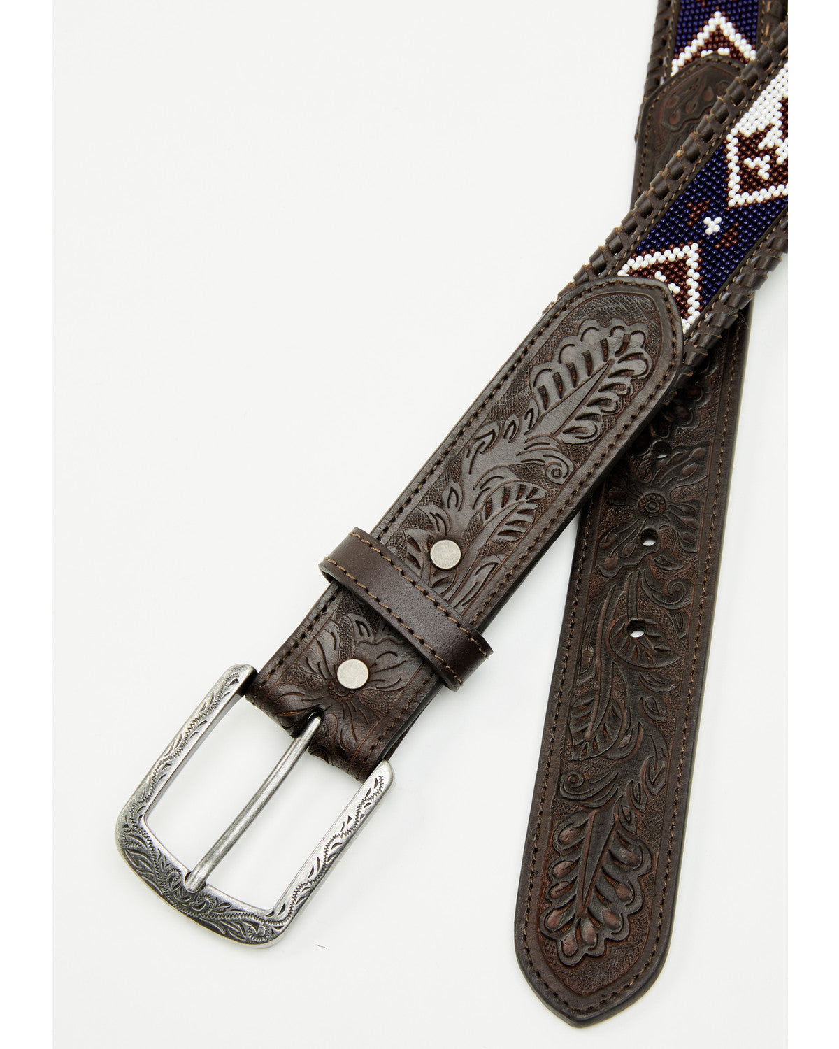 Men's Holt Beaded Tooled Belt | Cody James Accessories|Sale