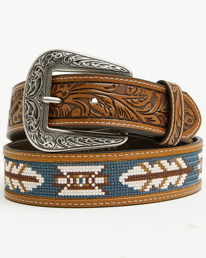 Men's Zane Southwestern Embroidered Inlay Belt | Cody James Accessories