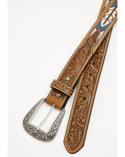 Men's Zane Southwestern Embroidered Inlay Belt | Cody James Accessories