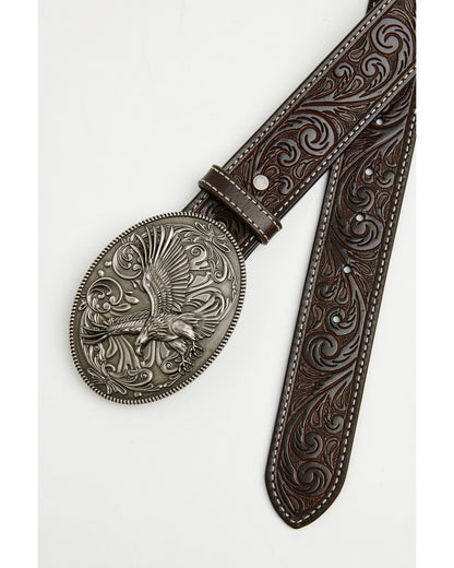 Men's Lander Tooled Leather Buckle Belt | Cody James Accessories