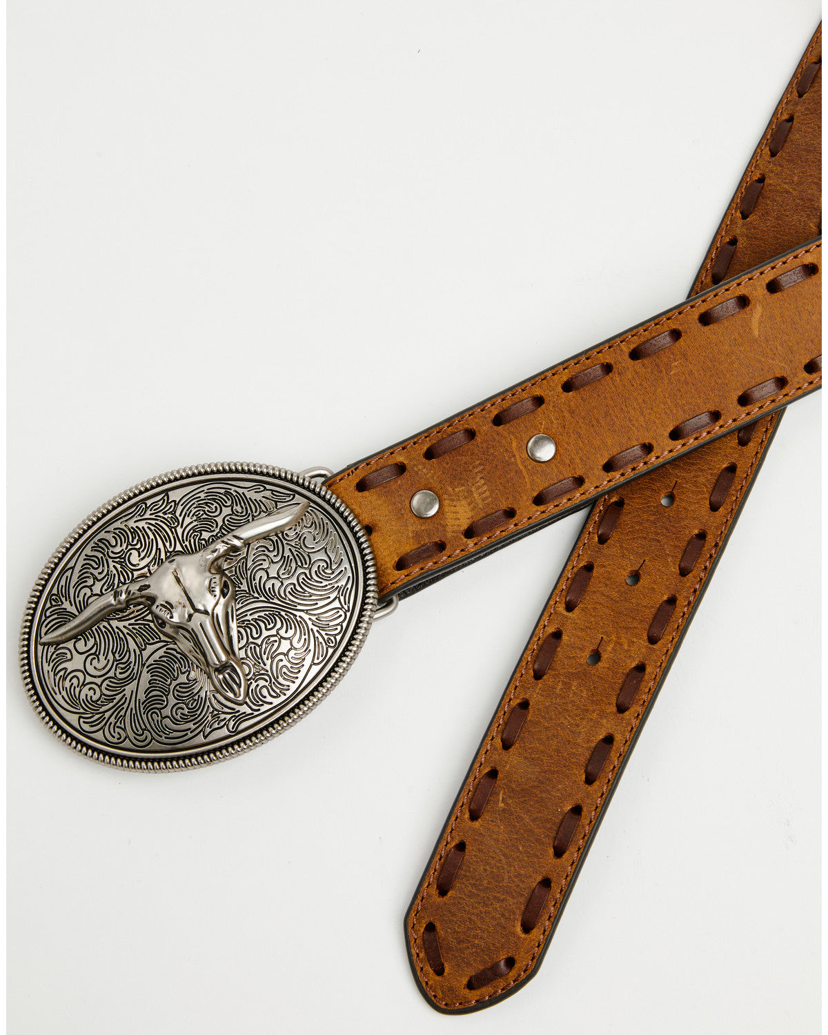 Men's Longhorn Whipstitch Buckle Belt | Cody James Accessories