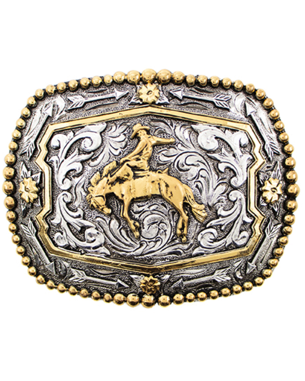 Men's Bronco Rider Beaded Edge Belt Buckle | Cody James Accessories