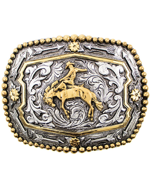 Men's Bronco Rider Beaded Edge Belt Buckle | Cody James Accessories