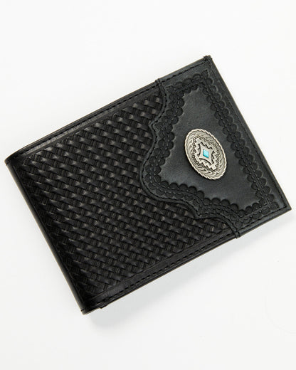 Men's Dwight Basketweave Tooled Bifold Wallet | Cody James Accessories