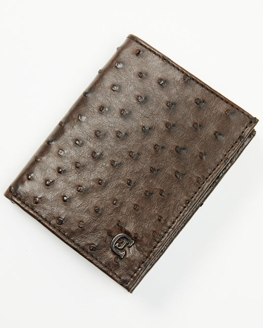 Black 1978™ Men's Dawson Exotic Full-Quill Ostrich Bifold W | Cody James Accessories