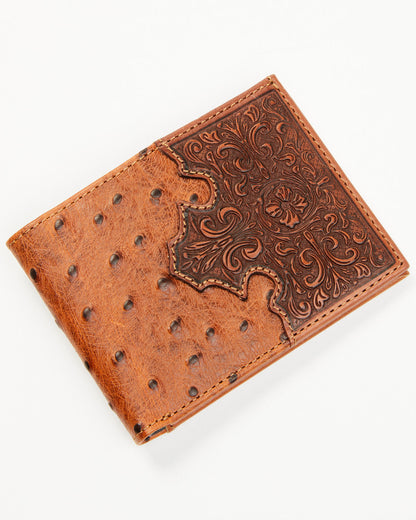 Men's Grady Faux Ostrich Bifold Wallet | Cody James Accessories