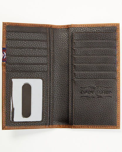 Men's Leroy Leather Southwestern Woven Inlay Rodeo Wallet | Cody James Accessories