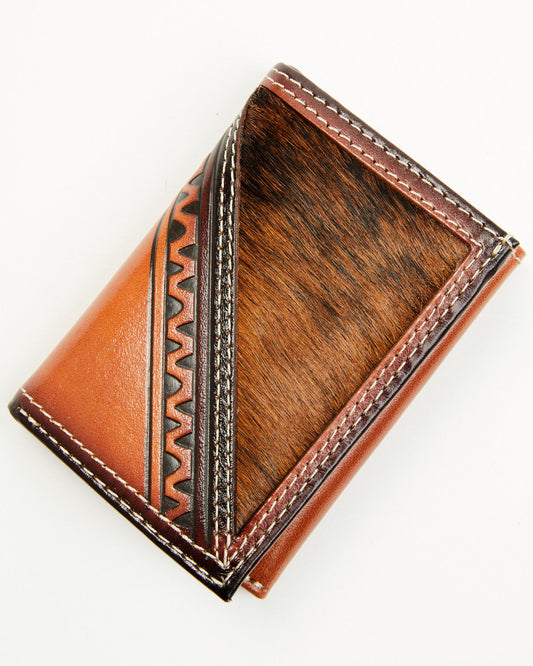 Men's Embossed Hairon Trifold Wallet | Cody James Accessories
