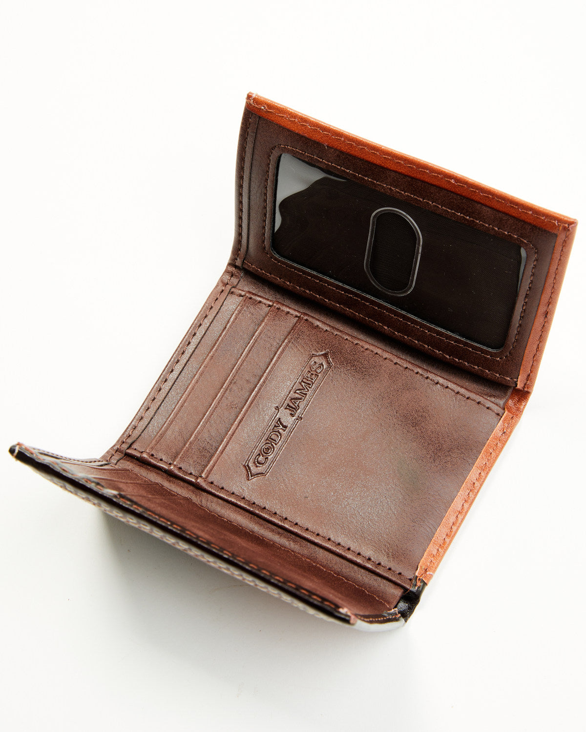 Men's Embossed Hairon Trifold Wallet | Cody James Accessories