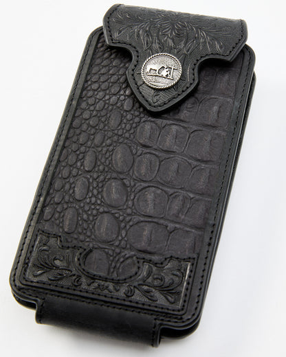 Men's Crocodile Embossed Cell Phone Case | Cody James Accessories