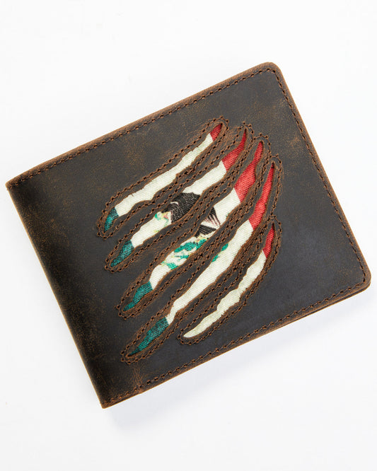 Men's Brown Mexico Slash Bifold Leather Wallet | Cody James Accessories