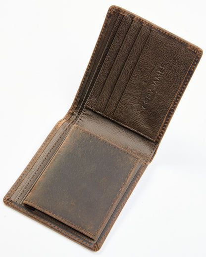 Men's Brown Mexico Slash Bifold Leather Wallet | Cody James Accessories