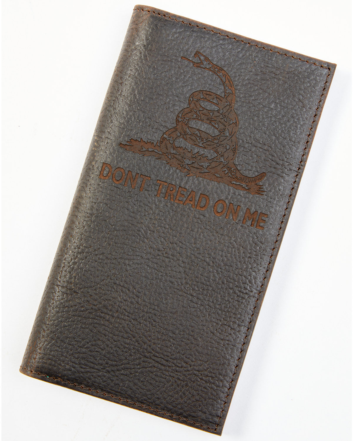 Men's Brown Don't Tread on Me Rodeo Leather Wallet | Cody James Accessories|Sale