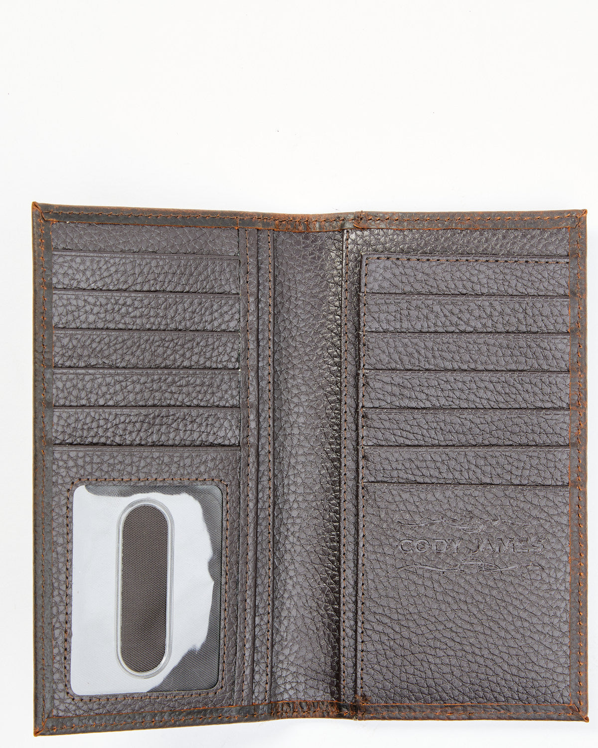 Men's Brown Don't Tread on Me Rodeo Leather Wallet | Cody James Accessories|Sale
