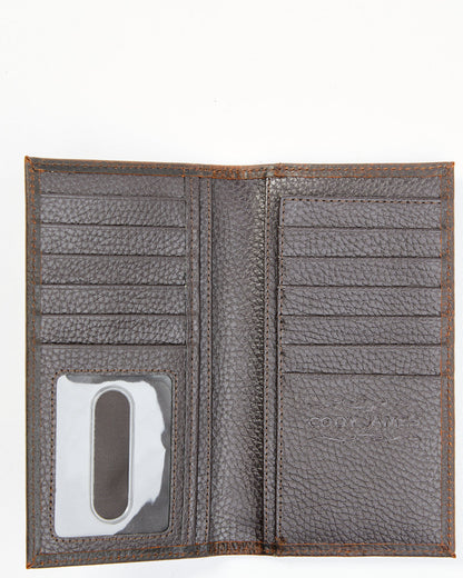 Men's Brown Don't Tread on Me Rodeo Leather Wallet | Cody James Accessories|Sale