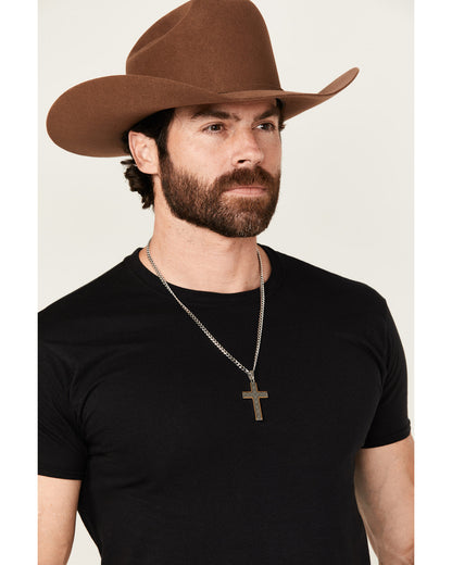 Men's Two-Tone Textured Cross Necklace | Cody James Accessories|Clothing|Sale