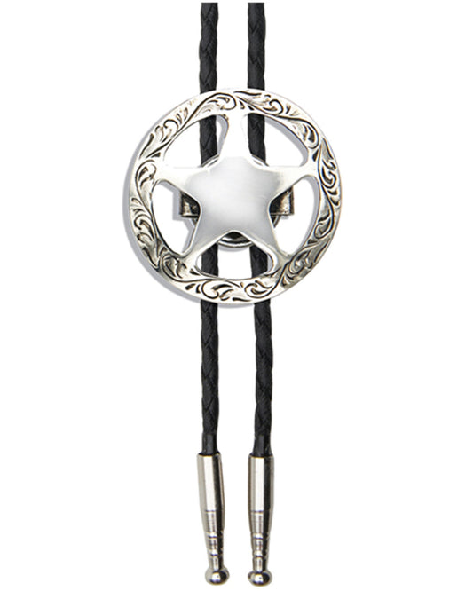 Men's Silver Sheriff's Star Bolo Tie | Cody James Accessories