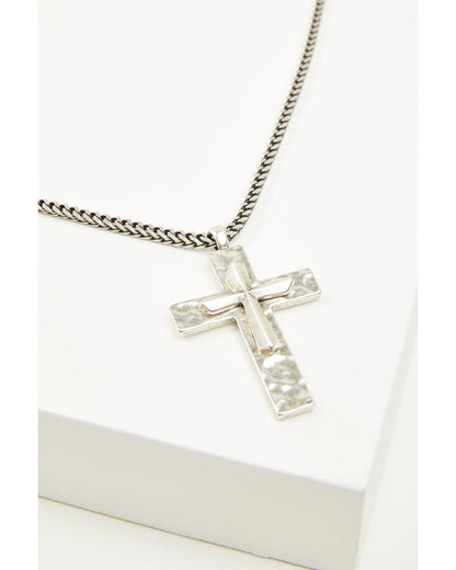 Men's Hammered Double Cross Necklace | Cody James Accessories|Clothing|Sale