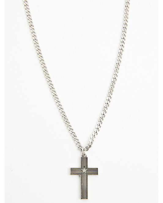 Men's Shiny Star Cross Necklace | Cody James Accessories