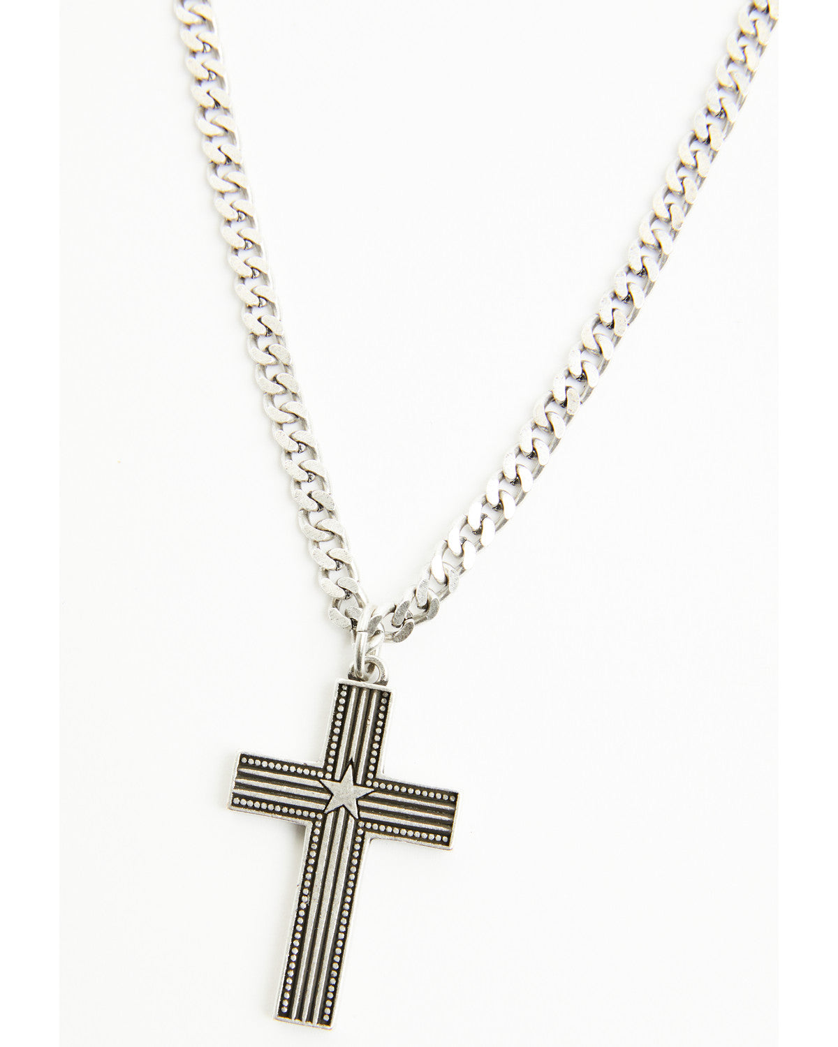 Men's Shiny Star Cross Necklace | Cody James Accessories