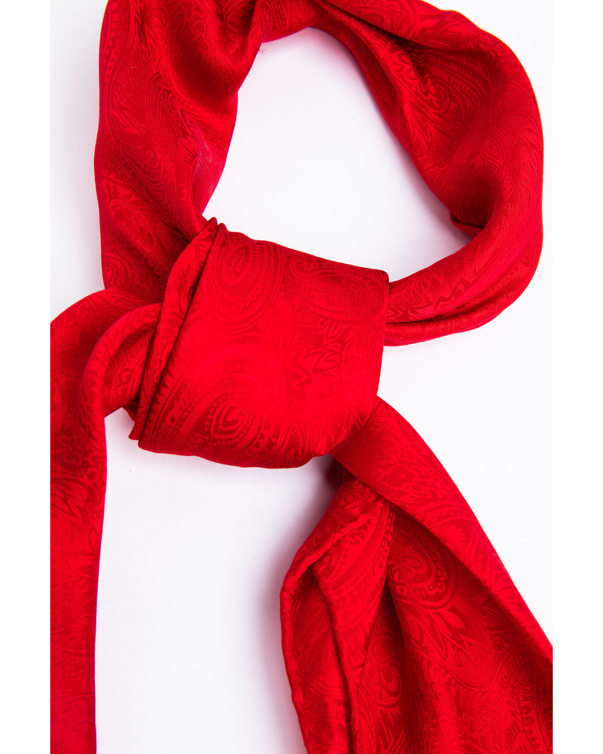 Men's Red Silk Jacquard Scarf | Cody James Accessories