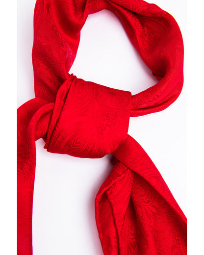 Men's Red Silk Jacquard Scarf | Cody James Accessories