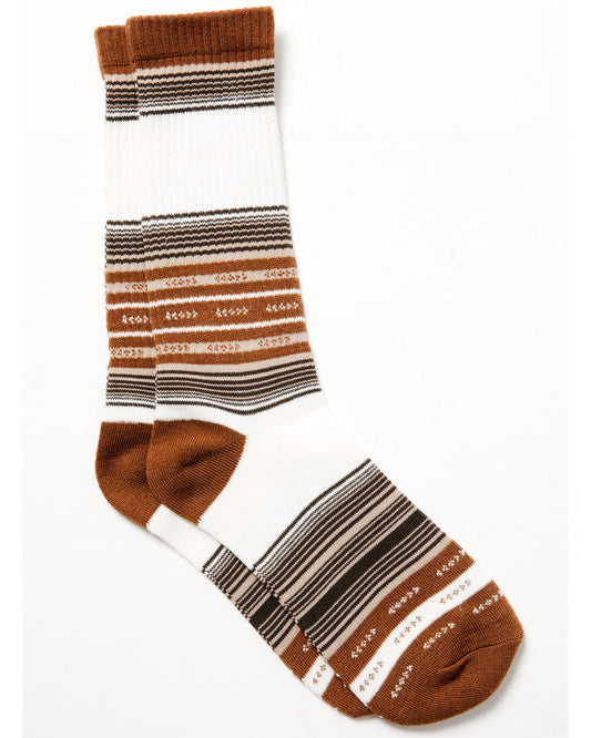 Men's Rio Southwester Stripe Print Crew Socks | Cody James Accessories