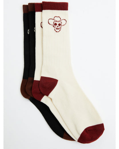 Men's Scorpion Skull Crew Socks - 2 Pack | Cody James Accessories