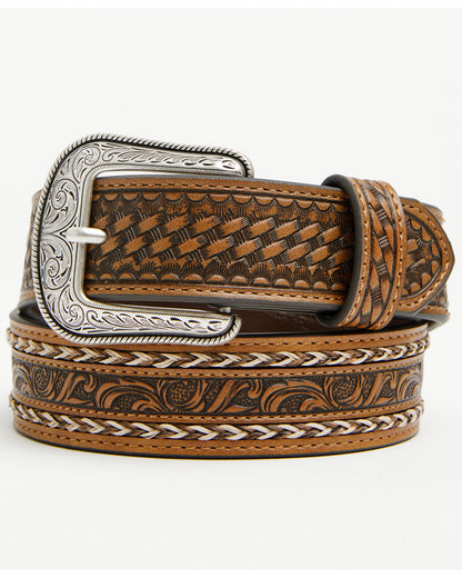 Boys' Classic Buck Tooled Inlay Belt | Cody James Accessories