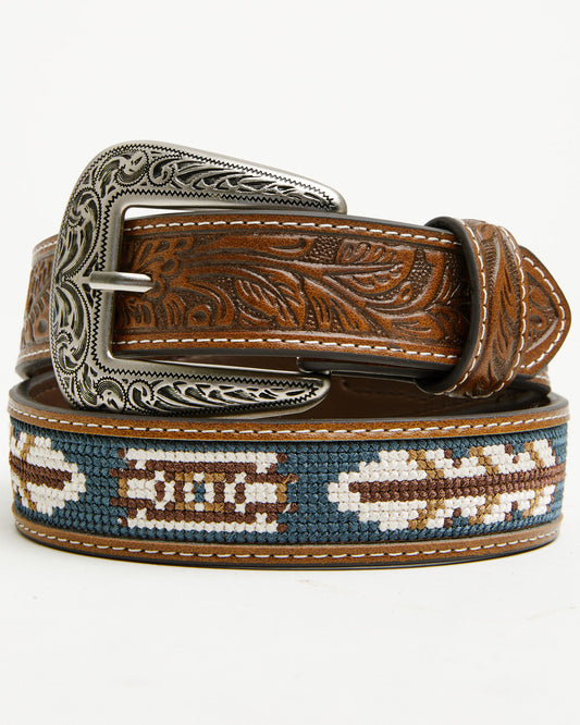 Boys' Zane Southwestern Embroidered Inlay Belt | Cody James Accessories