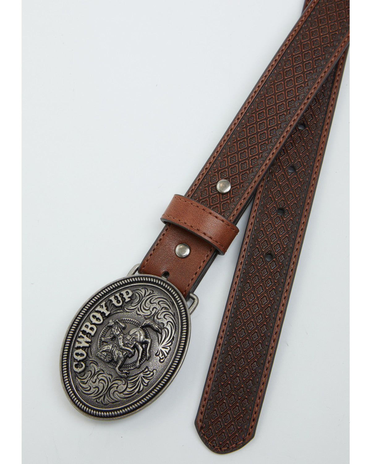 Boys' Basket Weave Cowboy Up Buckle Belt | Cody James Accessories