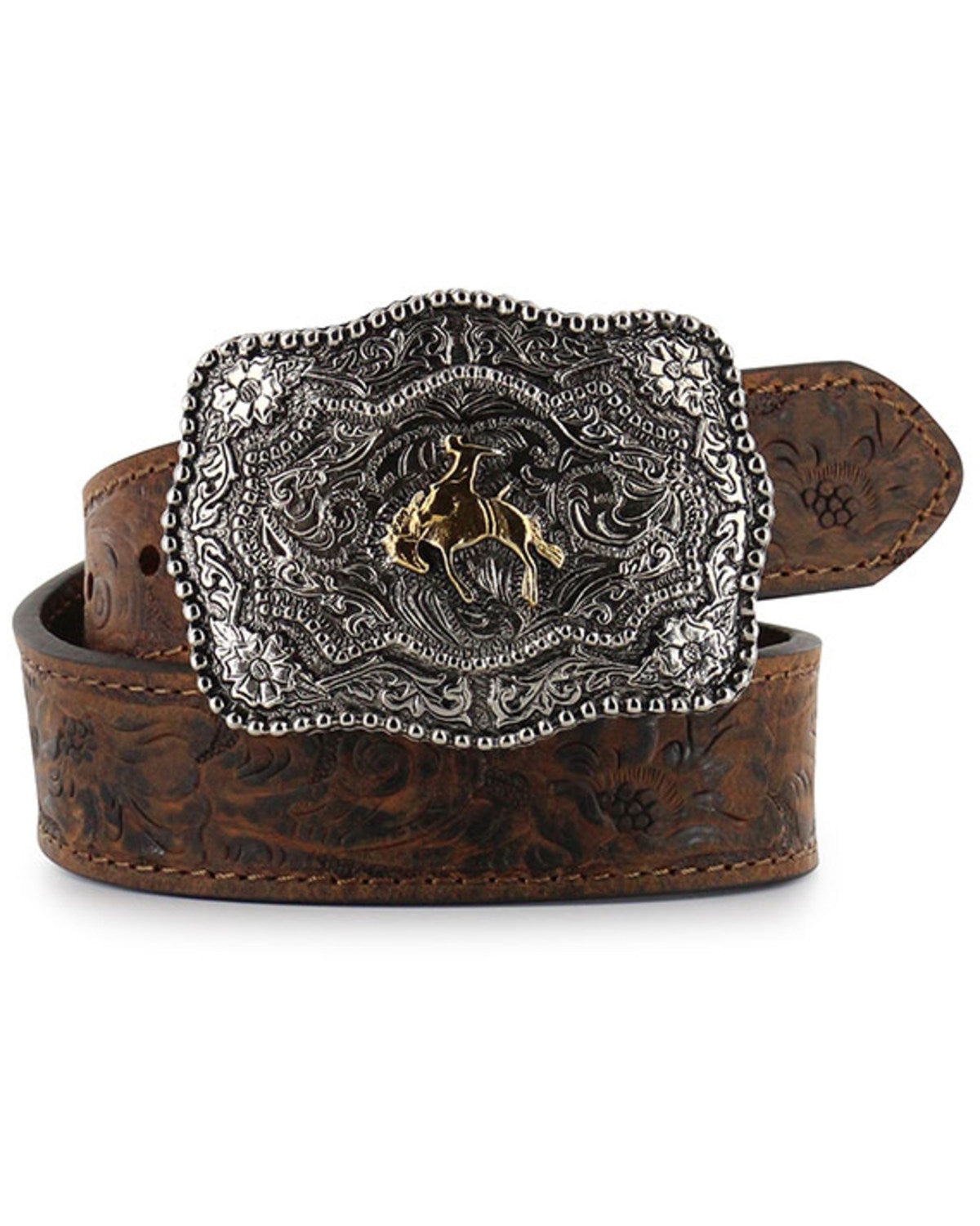 Kid's Floral Tooled Belt | Cody James Accessories