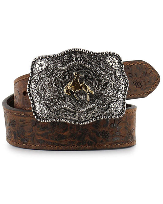Kid's Floral Tooled Belt | Cody James Accessories