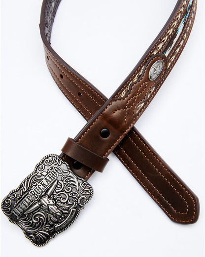 Boys' Lil Buckaroo Brown Ribbon Belt | Cody James Accessories