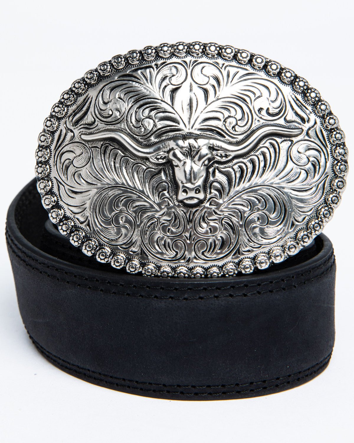 Boys' Longhorn Plaque Buckle Belt | Cody James Accessories