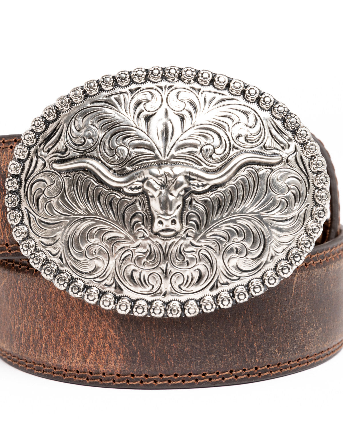 Boys' Longhorn Plaque Buckle Belt | Cody James Accessories