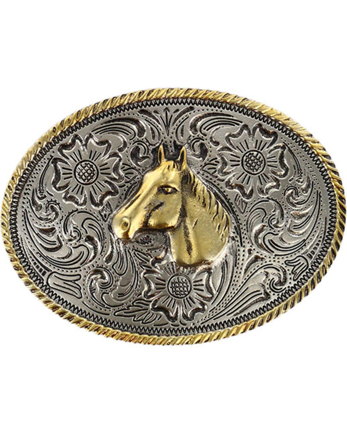 Boys' Dual-Tone Horse Belt Buckle | Cody James Accessories