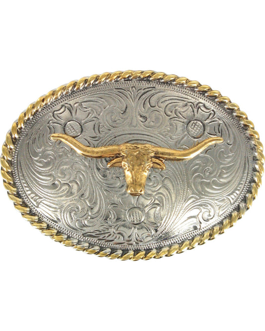 Boys' Long Horn Oval Belt Buckle | Cody James Accessories