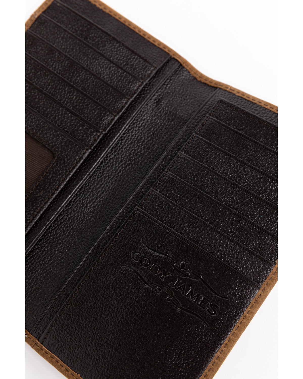 Men's Hair On Praying Cowboy Leather Checkbook Wallet | Cody James Accessories|Sale